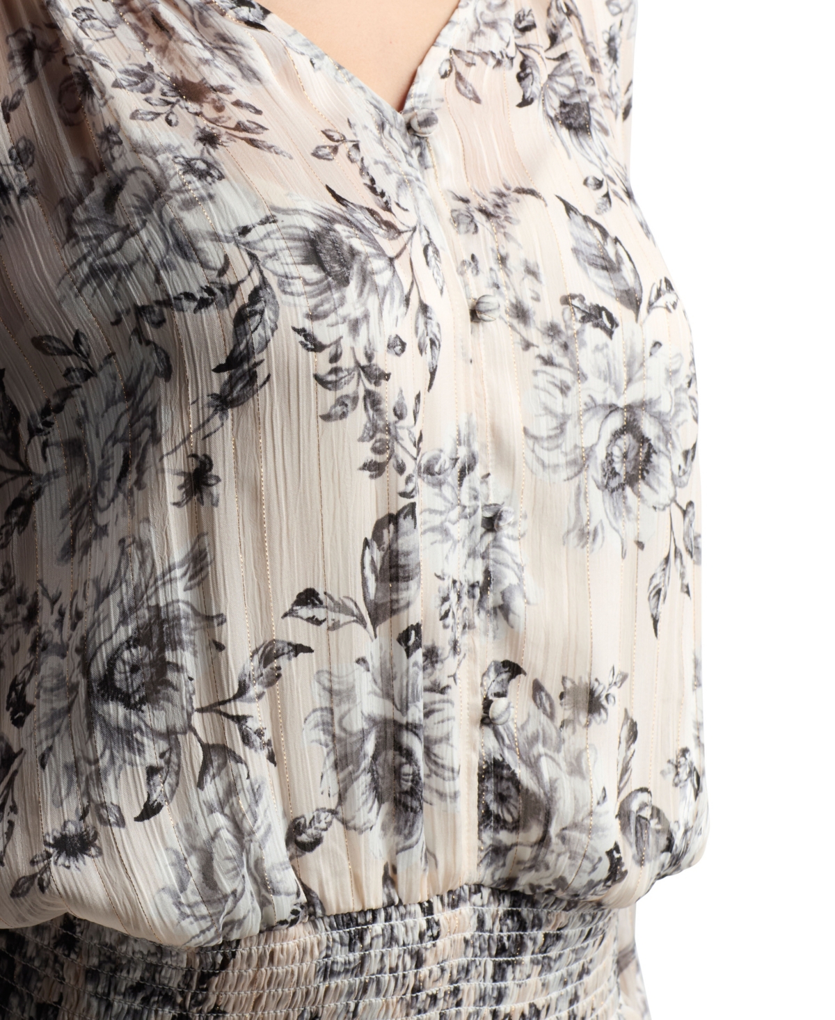 Bcx Juniors' Sheer Long-sleeve Top In Multi