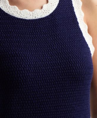 Juniors' Resort Sleeveless Scoop Neck Sweater