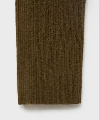 Women's Polo-Neck Ribbed Sweater