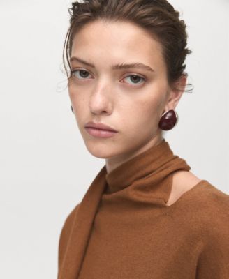 Women's Scarf Fine-Knit Sweater