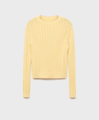 MANGO - Women's Braided Knitted Sweater