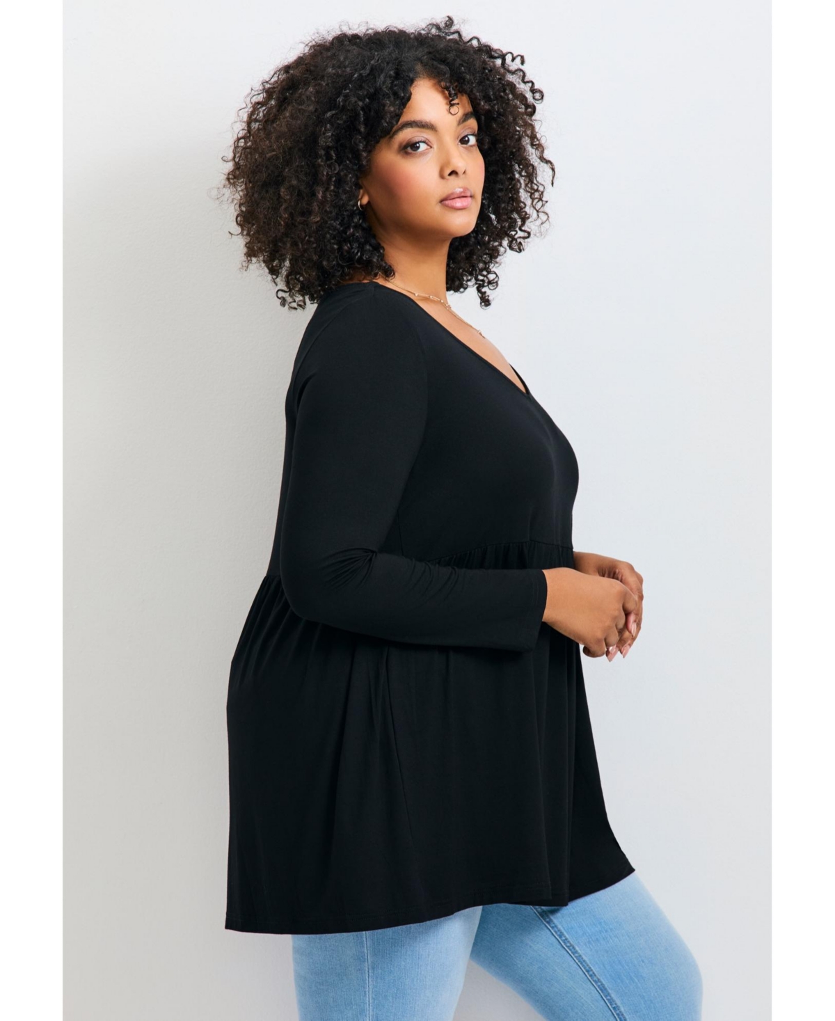 Avenue Women's Plus Nylah Long Sleeve Tunic