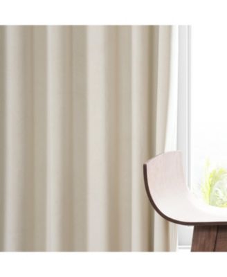 Diva Cream Signature Plush Velvet Hotel Blackout Curtain
