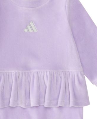 Baby Girls Long-Sleeve Ruffle Waist Coverall
