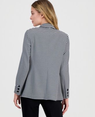 Women's Faux Double-Breasted Notch-Collar Jacket