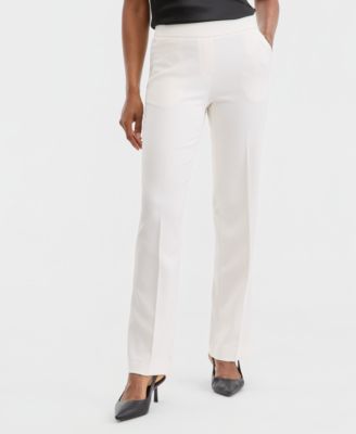 Women's Mid-Rise Pull-On Straight Pants