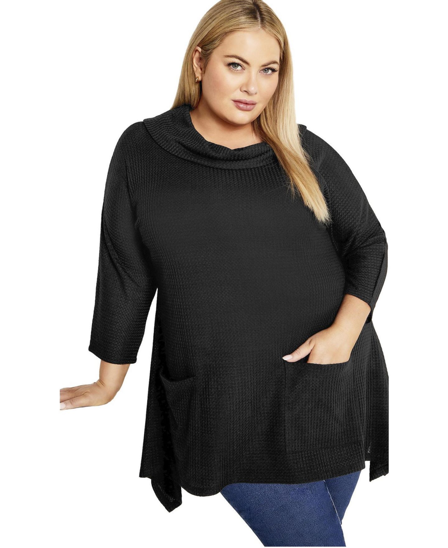 Женский топ Avenue Ari Pocket Tunic, цвет: Чёрный — фото 1