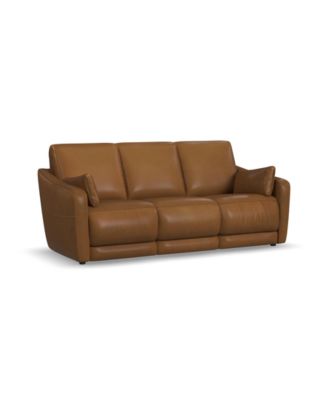 86" Leather Brinley Power Inclining Sofa