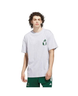 adidas - Men's Gray Miami Hurricanes Off-Court T-Shirt
