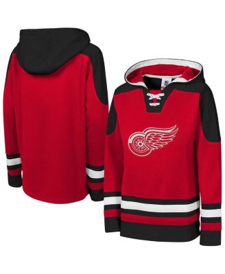 Outerstuff - Big Boys and Girls Red Detroit Red Wings Ageless Must Have Home V-Neck Pullover Hoodie