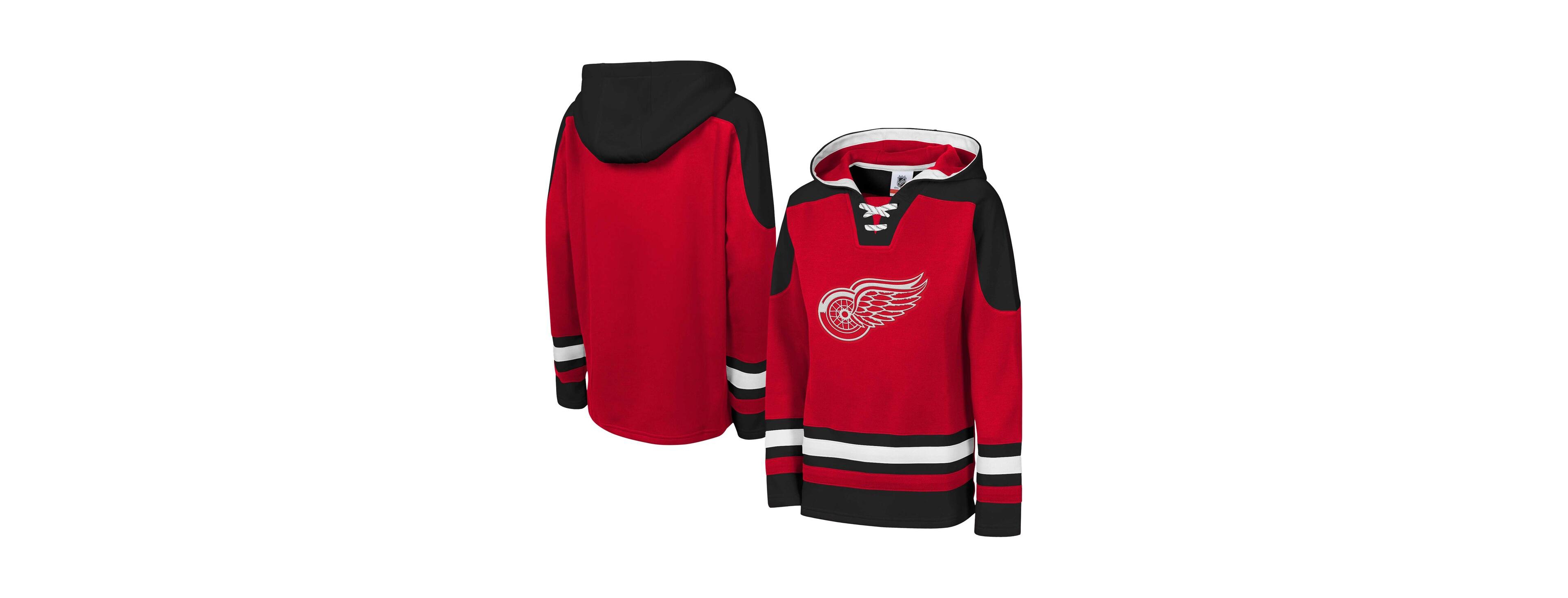 Outerstuff Big Boys and Girls Red Detroit Red Wings Must Have Home V-Neck Pullover Hoodie