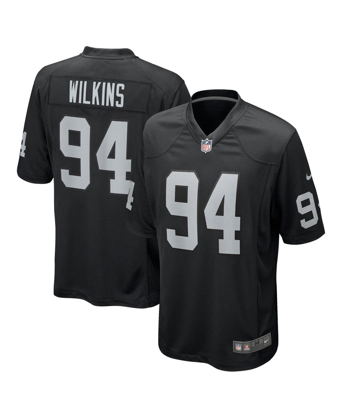 Nike Men's Christian Wilkins Black Las Vegas Raiders Team Game Jersey - Black