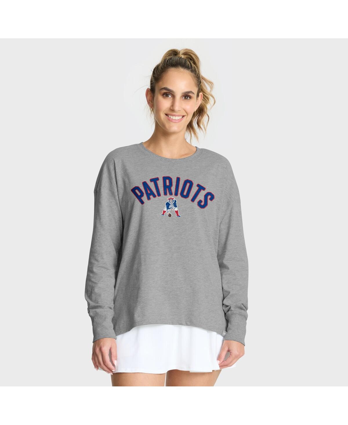 Fanatics Women's Heather Gray New England Patriots Hometown Legacy Long Sleeve T-Shirt