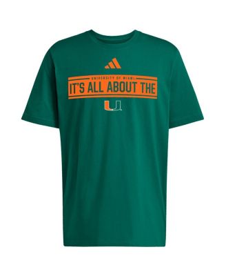 Men's Green Miami Hurricanes Locker Slogan Pre-Game T-Shirt