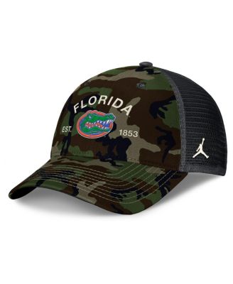 Jordan - Men's Camo Florida Gators 2025 Military Appreciation Rise Adjustable Trucker Hat