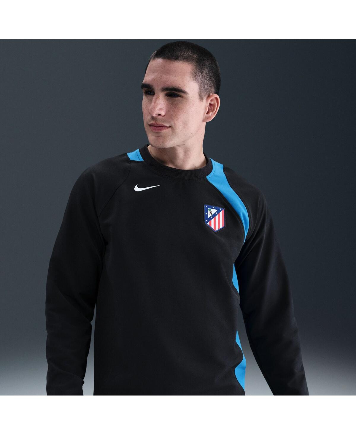 Nike Men's Black Atletico de Madrid Third T90 Pullover Sweatshirt