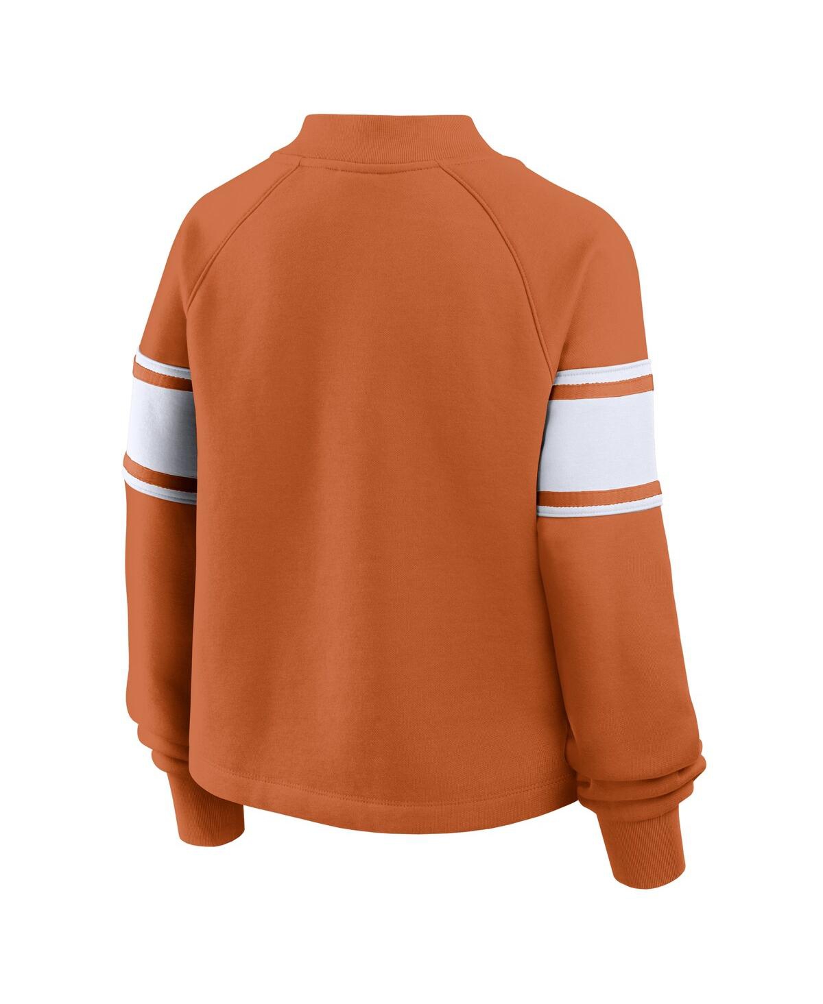 Fanatics Women's Texas Orange Longhorns Oversized Hometown Premium Punt Coverage Raglan Pullover Sweatshirt