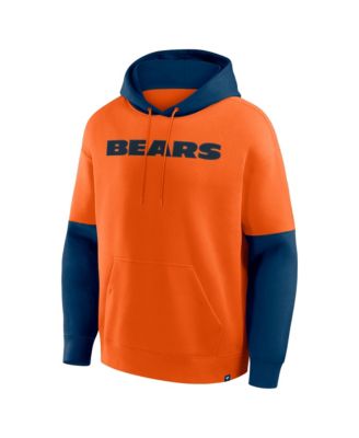 Men's Orange Chicago Bears Helmet Pullover Hoodie