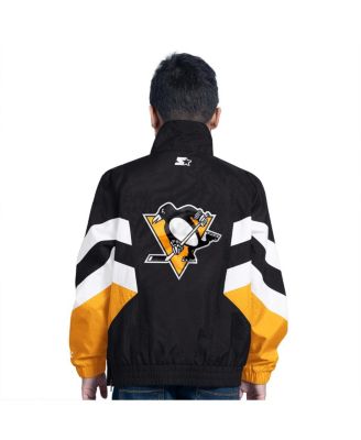 Big Boys and Girls&nbsp;Black Pittsburgh Penguins Prospect Half-Zip Pullover Top