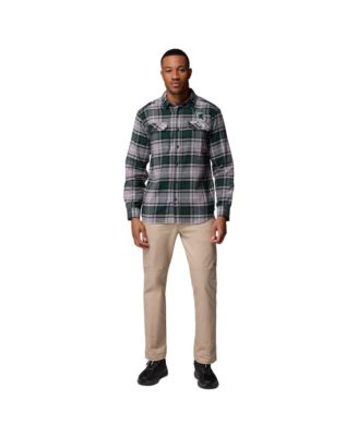 Men's Green Michigan State Spartans Flare Gun Omni-Wick Flannel Long Sleeve Button-Up Shirt