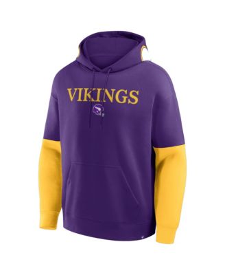 Men's Purple Minnesota Vikings Helmet Retro Pullover Hoodie