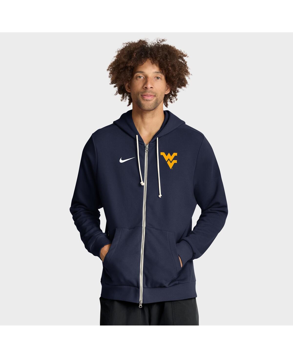 Nike Men's Navy West Virginia Mountaineers 2025 Sideline Standard Issue Dri-fit Full-Zip Hoodie