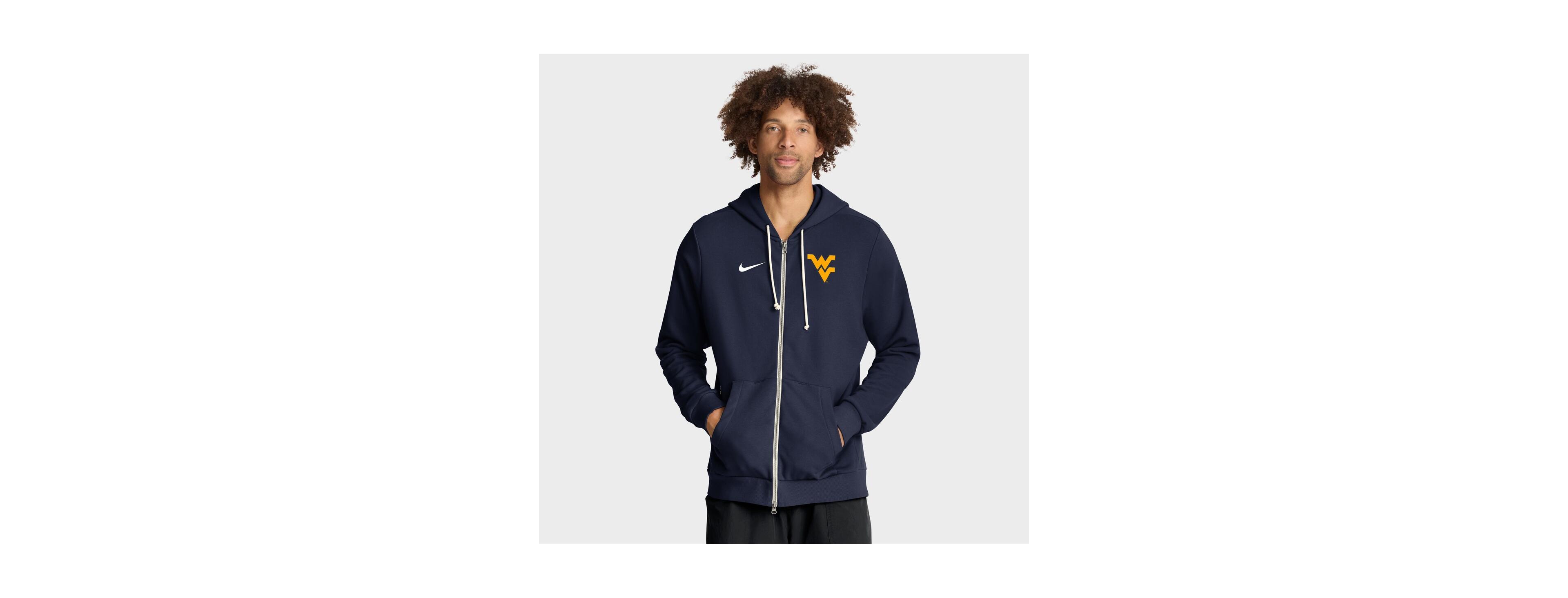 Nike Men's Navy West Virginia Mountaineers 2025 Sideline Standard Issue Dri-fit Full-Zip Hoodie