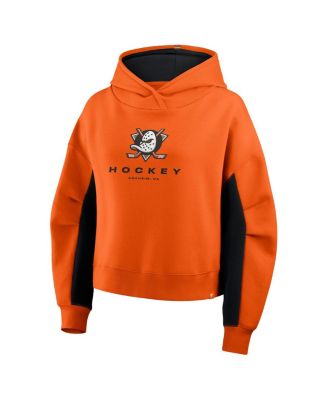 Women's Orange Anaheim Ducks Back Check Boxy Hoodie