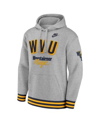 Men's Heather Gray West Virginia Mountaineers Legacy Retro Pullover Hoodie