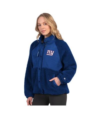 Starter - Women's Royal New York Giants On the Ball Sherpa Jacket