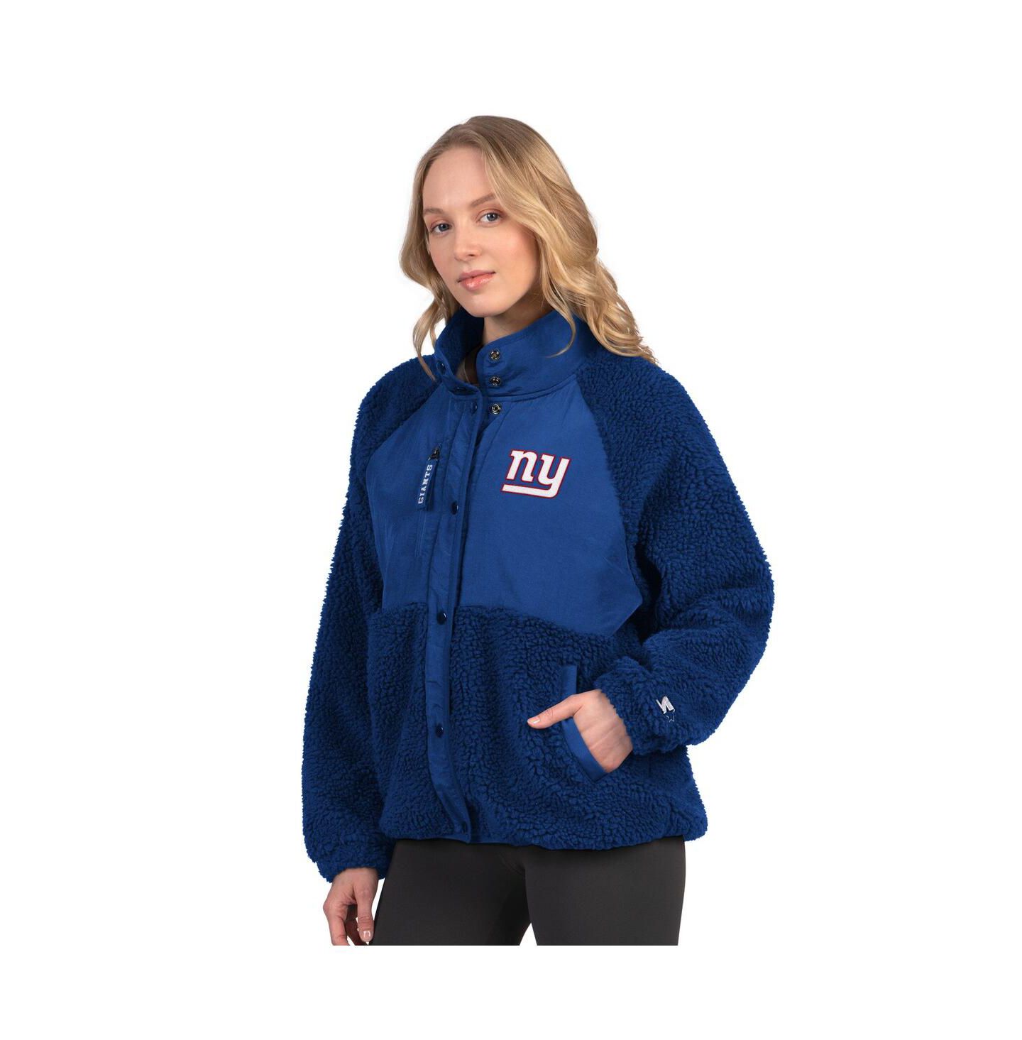 Женская куртка Starter Royal New York Giants On the Ball Sherpa — фото 1