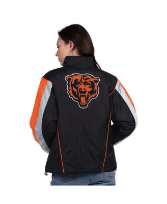 Women's Black/Orange Chicago Bears Thursday Night Gridiron Half-Zip Jacket