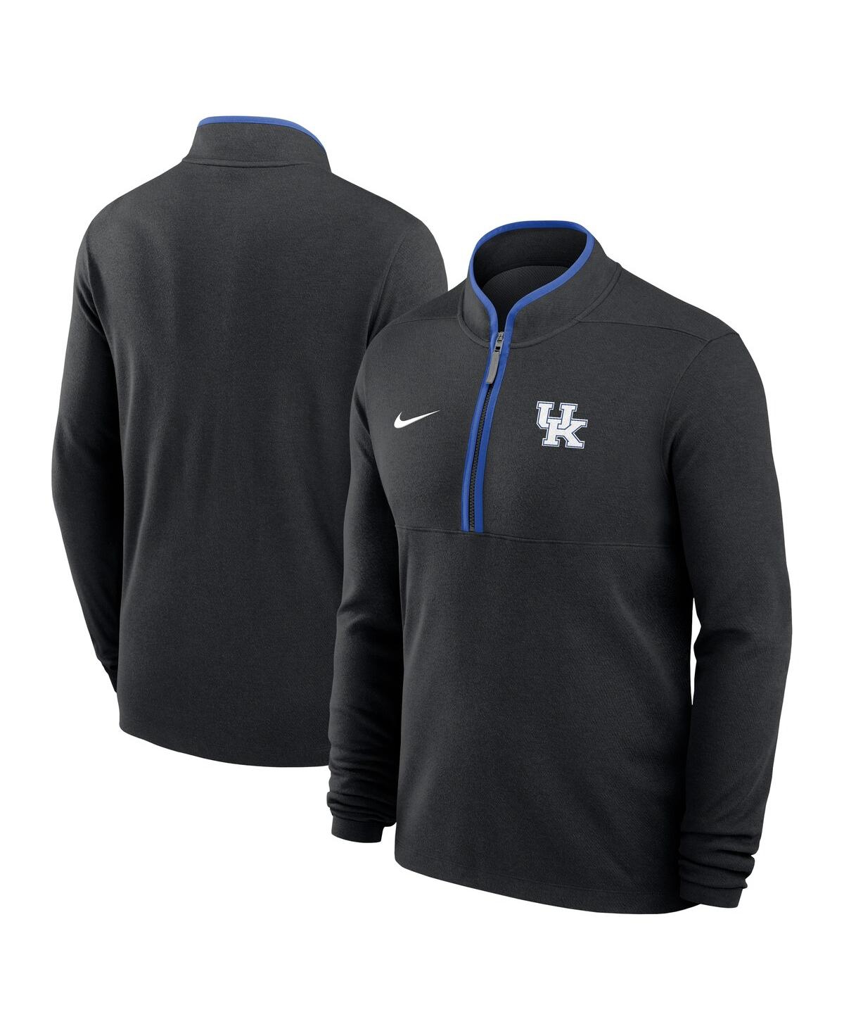 Nike Men's Black Kentucky Wildcats Courtside Victory Dri-fit Half-Zip Pullover Sweatshirt