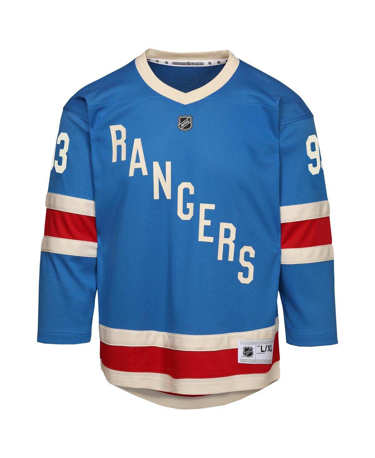 Outerstuff Big Boys and Girls Mika Zibanejad Blue New York Rangers Centennial Replica Jersey