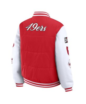 Women's Scarlet San Francisco 49ers Varsity Full-Snap Puffer Jacket