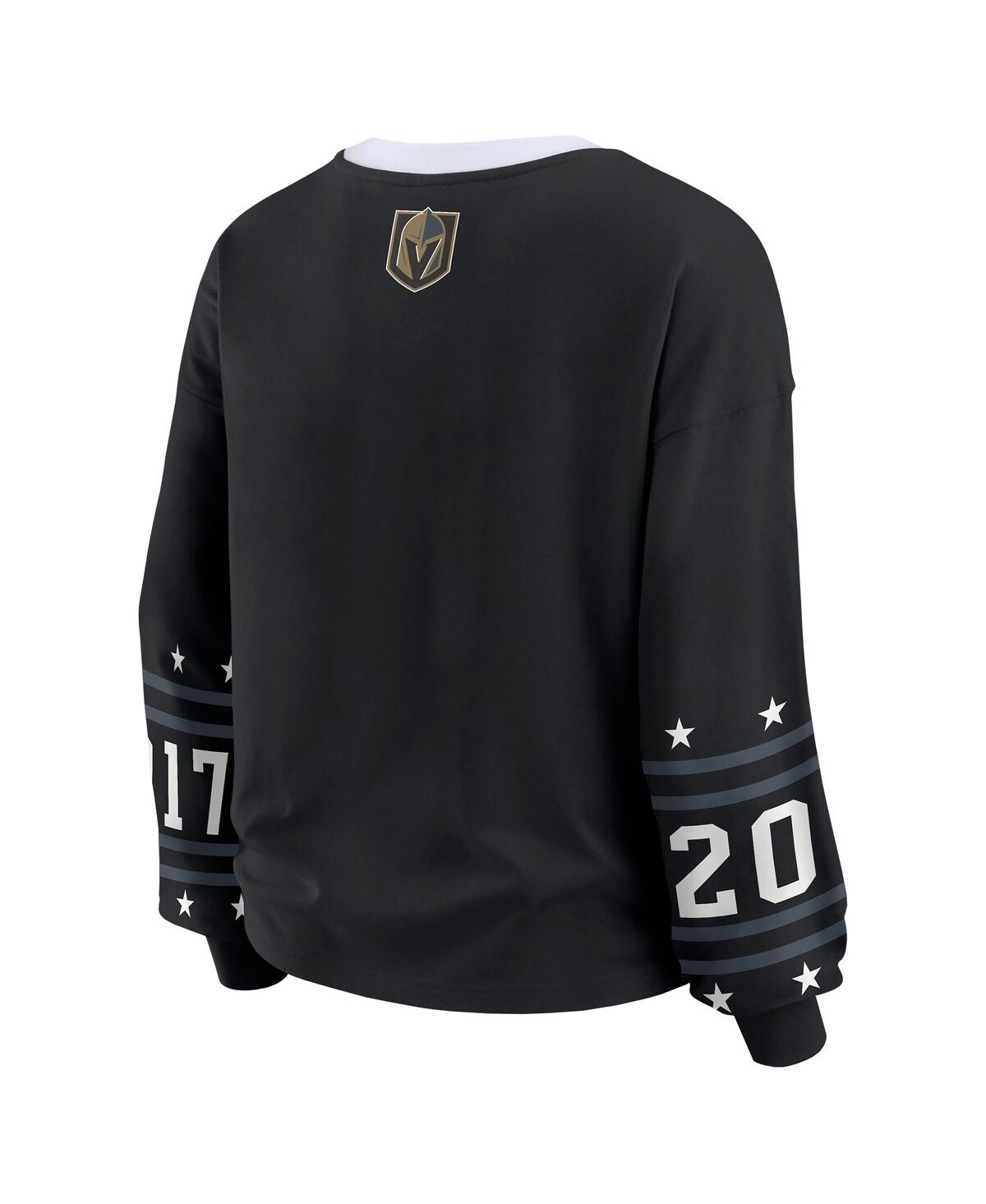 Wear by Erin Andrews Women's Black Vegas Golden Knights Long-Sleeve Sport T-Shirt