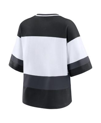 Women's Black/White Vegas Golden Knights Jersey Style T-Shirt