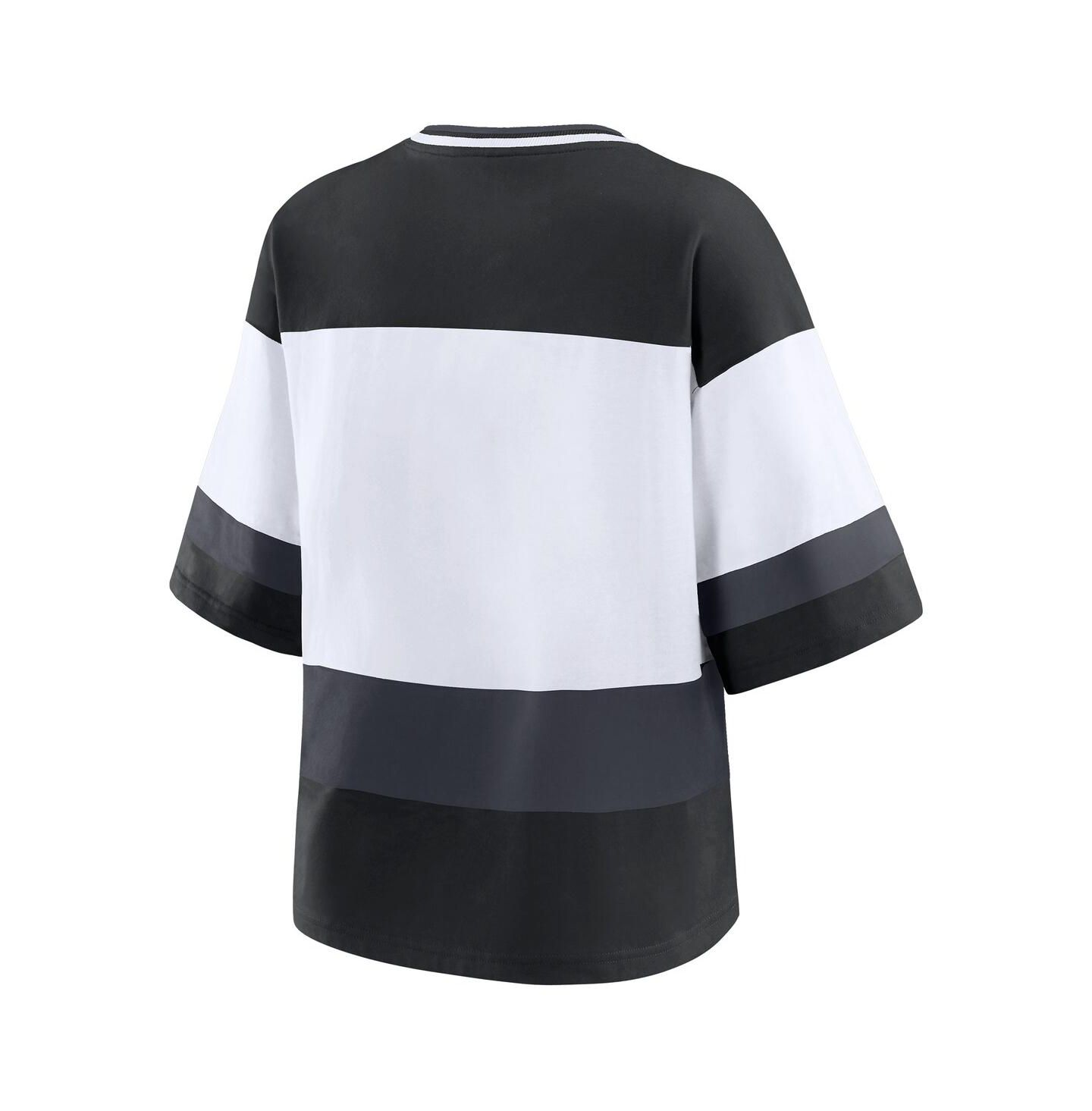 Женская футболка WEAR by Erin Andrews Black/White Vegas Golden Knights Jersey Style — фото 3