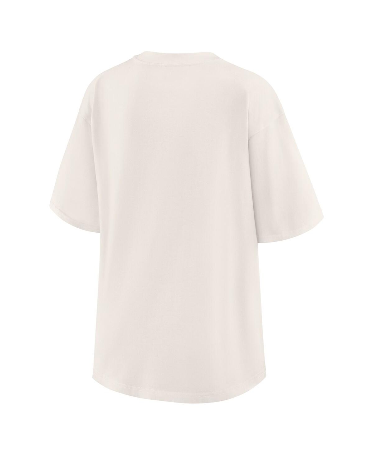 Wear By Erin Andrews Women's Cream New York Knicks Ball Boyfriend T-shirt In White