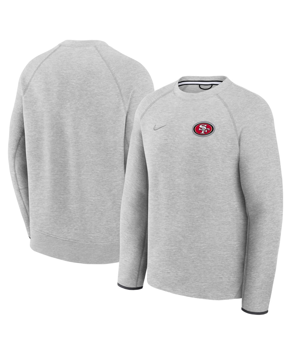 Nike Men's Heather Gray San Francisco 49ers Tech Fleece Raglan Sweatshirt