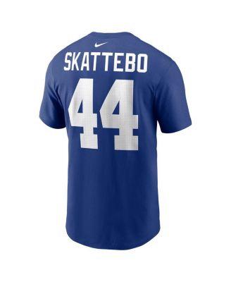 Men's Cam Skattebo Royal New York Giants Name Number T-Shirt