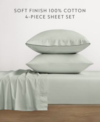 Ultra Soft Percale Cotton 4-Pc. Sheet Set, King