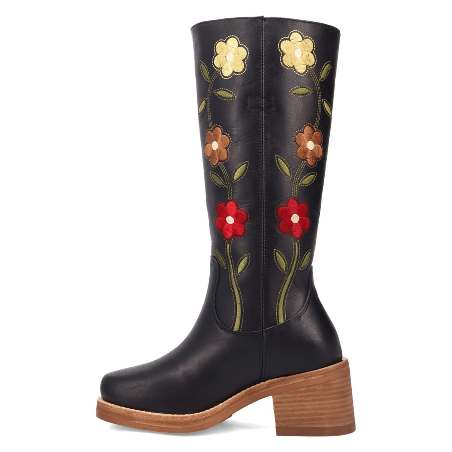 Женские ботинки Dingo Bloom Leather Boot, цвет: Чёрный — фото 4