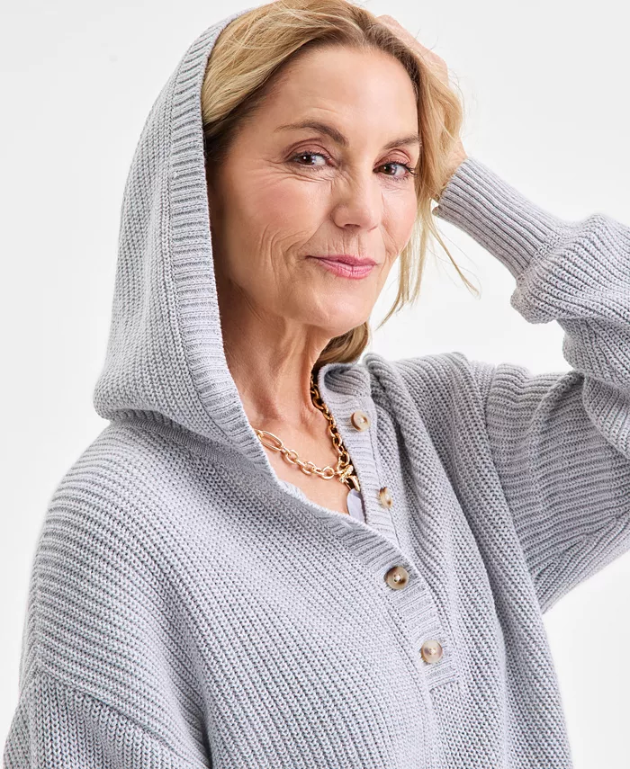 Women's Cotton Hoodie Sweater - thumbnail 6