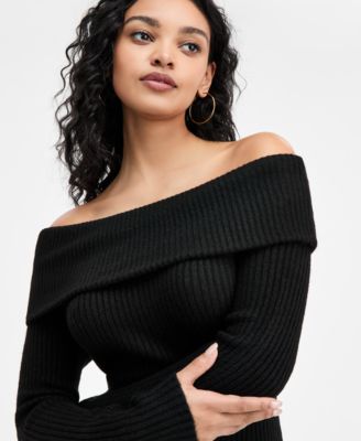 Women's Off-The-Shoulder Sweater Dress, Macy's Exclusive