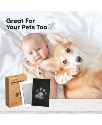 4pk Inkless Ink Pad for Baby Hand and Footprint Kit, Clean Touch Dog Paw, Dog Nose Print Kit, Baby & Pet Safe