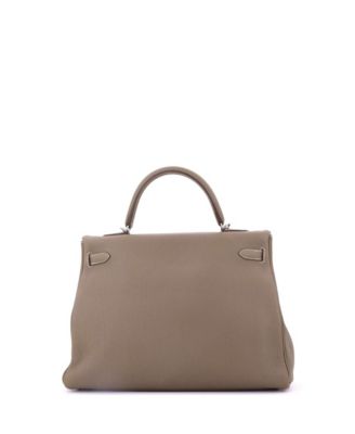 Kelly 35 Handbag Grey Togo with Palladium Hardware