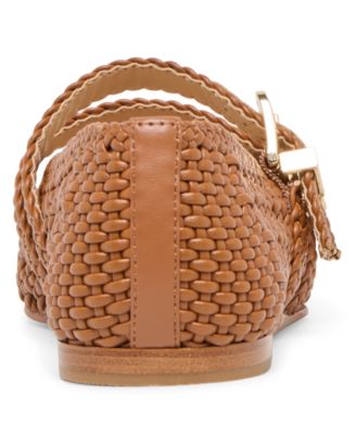 Women's Baylee Woven Double Strap Mary Jane Flats