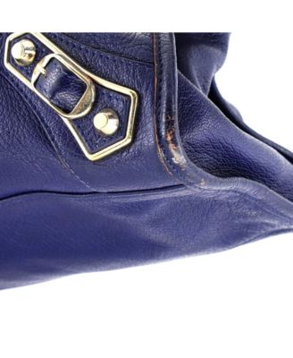 Medium City Classic Metallic Edge Bag Leather