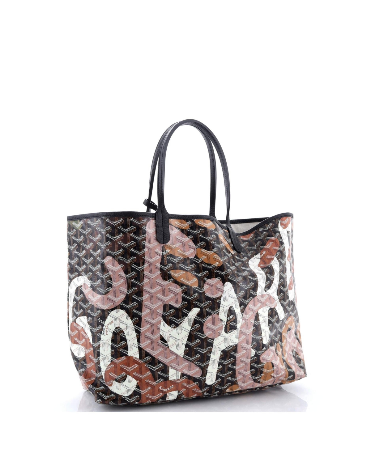 Pre-Owned Goyard Pm Saint Louis Tote Lettres Camouflage Coated Canvas
